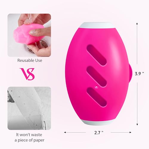 Washable Reusable Gel Lint Roller for Pet Hair，Portable Mini Dog Cat Pet Hair Remover for Clothes，Laundries ，Dust Fuzz Fur -Sticky Cleaner- Small Travel Animal Fur Removal Tool (deep Pink - color: Deeppink