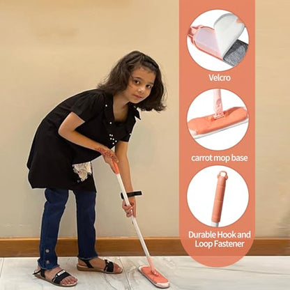Midoneat Kids Cleaning Toy Set, Mini Child Broom, Mop and Dustpan, Little Housekeeping Helper Set ,Pretend Home Cleaning Play Set for Toddler Height 75-115cm ,6pcs (Pink) - color: Pink
