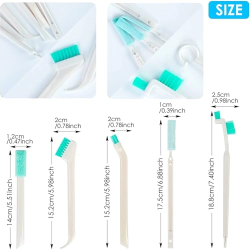10PCS Small Cleaning Brushes for Household Cleaning,Crevice Cleaning Tool Set for Window Tracks Groove Humidifier Car Bottle Toilet Keyboard,Detail Tiny Scrub Cleaner Brush for Small Space Gaps Corner