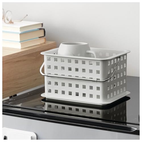 iDesign Shower Caddy Basket with Handle, Light Gray | For Bathroom or College Dorm, Made in USA - color: Light Gray, style: Pack of 1