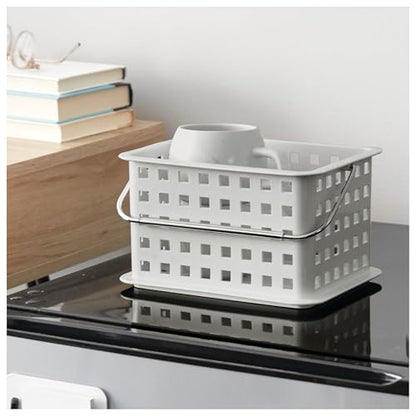 iDesign Shower Caddy Basket with Handle, Light Gray | For Bathroom or College Dorm, Made in USA - color: Light Gray, style: Pack of 1