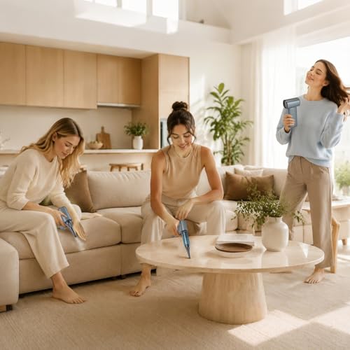 TurboFlow 3-in-1 Compact Ultra High-Speed Cordless Mini Blower, Vacuum & Handheld Fan, 110000RPM, Fast Charging, Dust Blower and Vacuum for Computer, Keyboard, Car, Home, Garden & Outdoor