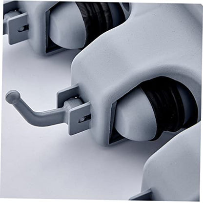 5 Buckle Mop Holder Wall Mount Broom Squeegee Rack Home Kitchen Bathroom Organizer 6 Hooks Plastic