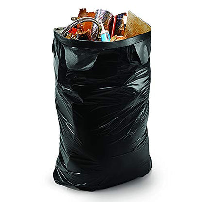 Contractor Trash Bags - 45 Gallon, 18 Bags, Wing Tie Closure, 3 MIL Thick, Gusseted Bottom, Black - Heavy Duty Industrial Strength Garbage Bags - size: 1 Count (Pack of 18)