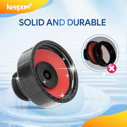 KEEPOW Steam Mop Replacement Parts 1940 Water Tank Caps and Insert Assembly Compatible with Bissell Powerfresh Steam Mop 19404 19402 19408 19409 1940A 1940F 1940Q 1940T 1940W B0006 Models 2038413 - color: 1+1 Cap