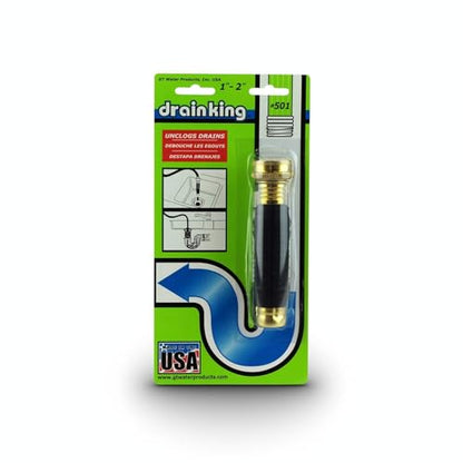 Drain King 501 Unclogs Bathroom Sinks, Showers, and Swimming Pool Drains, 1 to 2 Inch - size: Pack of 1