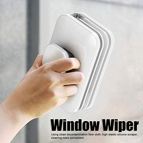 Window Wiper Cleaner,Magnetic Window Cleaner Adjustable Double Side Glass Tool Window Wiper Cleaner Kit for Shower Glass Door Home Use