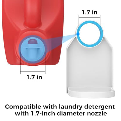 Laundry Detergent Dispenser Cup Holder & Nozzle Force-Saving Switch, Drip Catcher, Soap Dispenser, Room Organization and Storage