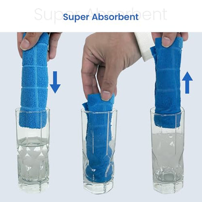 Greenfound Microfiber Cleaning Cloth Roll, 80 Pack Tear Away Towels, Reusable Washable Lint Free Scratch Free Absorbent Cleaning Rags for Kitchen Home Car Window Glass, 11.5 x 11.5 Inch Check Blue - color: Check Blue