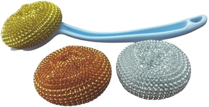 Three Piece Kitchen Scrubber Set (Blue) - color: Blue