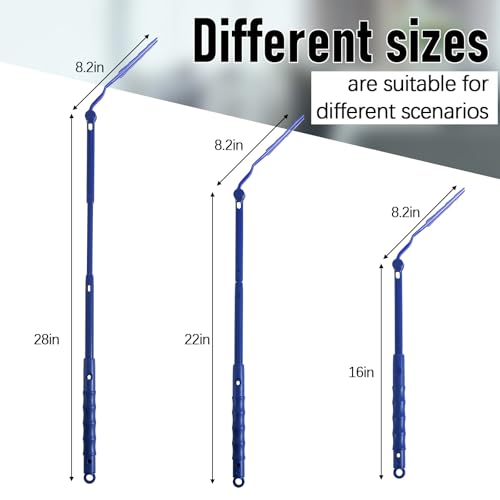 Colingmill 4 Pcs 3 ft Replacement Handles Compatible with Duster Refills, Extendable Long Extended Handle Only, Adjustable Length for Ceiling Fans, Blinds, Shelves, Windows (Blue) - color: Blue