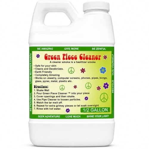 Green Piece® Cleaner – Made in USA - Great on Glass - Cleans tar and resin – 64 Oz (Half Gallon) - style: 64 OZ (Half Gallon)