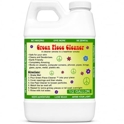 Green Piece® Cleaner – Made in USA - Great on Glass - Cleans tar and resin – 64 Oz (Half Gallon) - style: 64 OZ (Half Gallon)