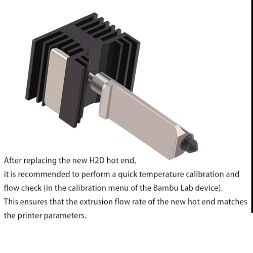 2Pcs H2D Hotend 0.6mm Hardened Steel Nozzle, Full Print Head Replacement Compatible with Bambu Lab H2D H2S A1 A1 Mini, - style: H2D/H2S Hotend 0.6mm