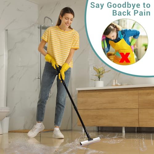 62" Carpet Rake for Pet Hair Removal – Adjustable Carpet Broom Bundle with Carpet Scraper & Hair Picker, Pet Hair Removal Tool for Dog & Cat Hair, Rug Rake Carpet Brush for Furniture & Carpets