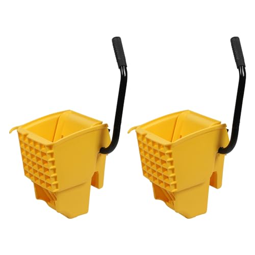Plastic Prince Mop Wringer Only Side Press Wringer Replacement for Plastic Prince 26-Quart or 35 Quart Commercial Mop Bucket on Wheels, Yellow Pack of 2