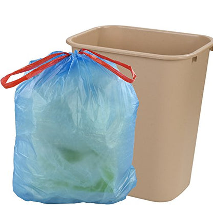 Medium Drawstring Garbage Bags, 8 Gallon, 110 Count/ 2 Rolls