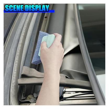 2PCS Magic Window Track Cleaner, Window Groove Cleaning Brush Tools Set, Hand-held Window Track Cleaner, Vehicle Clean Accessory for Sliding Door, Sill, Tile Lines, Shutter, Car Vents (GN&GY) - color: GN&GY