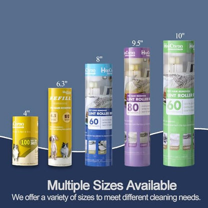 8 Inch Lint Roller Refills for Scotch-Brite 50% Stickier Lint Roller, Fits 8" Large Lint Rollers with 1 3/4" ID, 240 Easy Tear Sheets (Pack of 4), Sticky Lint Roller Sheets - size: 8" / 240 Sheets