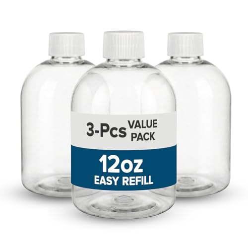 Replacement Spray Bottles for Nano Spray Gun, Water Bottle Spray for Wireless Nano Mist Sprayer, Accessory Bottles for Hair Salon, Plants & Cleaning, Universal Fit Empty Refillable Containers (3 Pack) - color: Clear Bottle