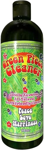 Green Piece® Cleaner 16 oz (Made in USA) - Free travel size - 4 Oz. and a Free tube pieces Cleaner! The All Natural Glass Cleaner, Metal and Ceramic Water bubbler - style: 16 Fl Oz (Pack of 2) + 5 Brushes