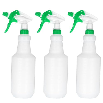 PATIKIL 1000ml/32oz Plastic Spray Bottles, 3pcs Adjustable Nozzle Leak Proof Empty Water Mist Stream Sprayer for Cleaning Solutions Plants Hair, Green - size: 1000ml/32oz