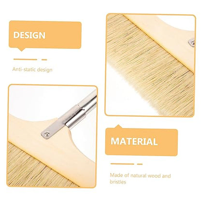 Wood Broom Long Handle Bristle Broom Soft Bristles Tile Surface Heavy Duty Cleaning Brush