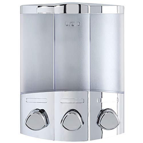 Better Living Products 76344-1 Euro Series Trio 3-Chamber Soap and Shower Dispenser, Chrome (Pack of 6) - size: 3-Chamber (Pack of 6)