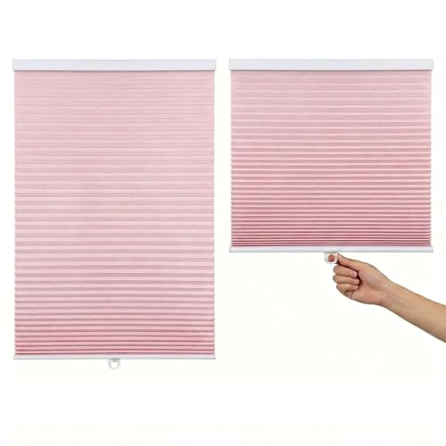 Blackout Cellular Shades for Indoor Windows, Cordless Honeycomb Blinds, Thermal Privacy Window Blinds, Room Darkening Window Shades for Bedroom, Living Room, Office(Pink,23" W x 36" H(58x91cm)) - color: Pink, size: 23"W x 36"H