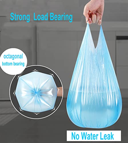 4 GALLON Bathroom Trash Bags, 4 Rolls/100 Counts Small HANDLES Garbage Bags for Office, Bathroom Wastebasket Waste Bin Colorful Portable Rubbish Bags (100)