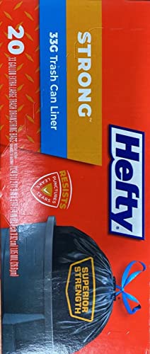 Hefty E86725 33 Gallon Cinch Sak Large Trash Bags 20 Count - 2 Pack - size: 20 Count (Pack of 2)