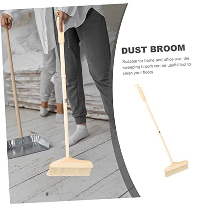 NOLITOY Indoor Outdoor Telescoping Broom Soft Bristle Brush for Floor Cleaning Detachable Handle Easy to Store