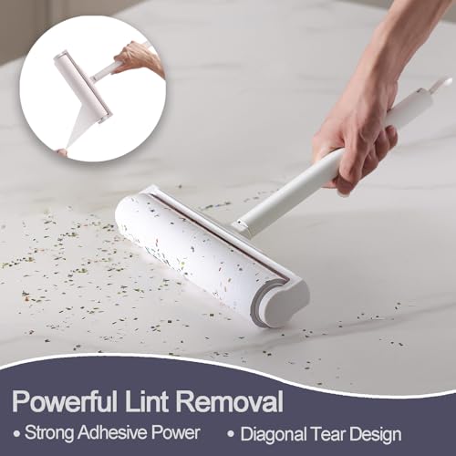 9.45 Inch Large Surface Lint Roller Refills, Fits 9.45" Supersize Lint Rollers with 1.5" ID, 320 Easy Tear Sheets (Pack of 4), Sticky Lint Roller Sheets, Replacement Lint Roller Refill - size: 9.45" / 320 Sheets