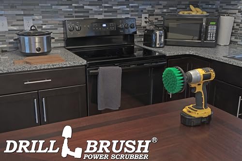 Kitchen Scrubbing Accessories - Stove Cleaning Brush - Cooktop Easy Cleaning Brushes - Griddle Scrubbing Tool - Oven Door Cleaning Brush - Skillet Brush - Kitchen Cleaning Supplies - Countertop Brush - color: Green