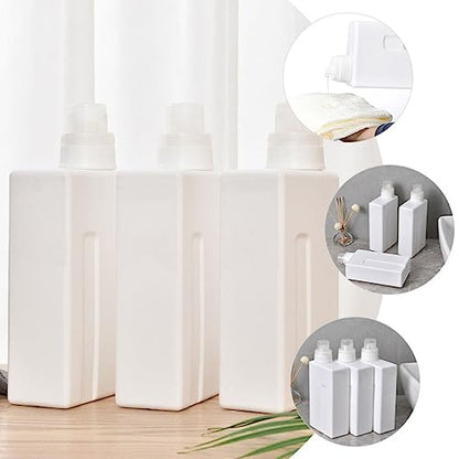 Healeved 2pcs Leakproof Empty Bottles Refillable Laundry Detergent Holders Capacity for Home Use Convenient and Portable for Liquid Storage