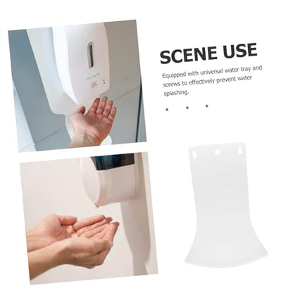 Soap Dispenser Drip Tray Wall Mounted Soap Dispenser Tray for Liquid Prevents Leaks and Spills Easy to Clean Portable Stand for Bathroom Kitchen 7.28 X 5.11 X 3.54 in - color: White