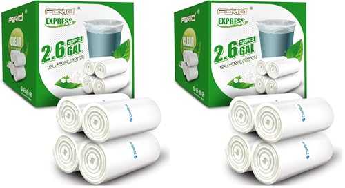 FORID Clear Small Trash Bags, 2.6 Gallon Garbage Bags, Wastebasket Bin Liners 220 Count Plastic Trash Bags for Bathroom Bedroom Office Garbage Can 10 Liters - Durable & Thick Trash Bag (Pack of 2) - size: 220 Count (Pack of 2)