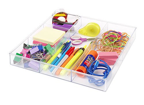Whitmor 6-Section Clear Drawer Organizer - size: 6-Section, style: 6 SECTION DRAWER ORGANIZER