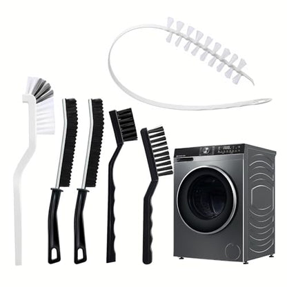 6 Pcs Washing Machine Cleaning Brush Kits, Front Load Washer Cleaner Brushes Tools - 1 Pcs Drum Laundry Cleaning Brush and 5 Pcs Crevice Cleaning Brushes for Lint, Tight Spaces and Washer Rubber Seal