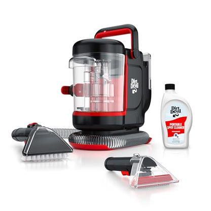 Dirt Devil Portable Spot Cleaner Machine for Carpet and Upholstery, Powerful Suction Spot Cleaning Machine with Versatile Tools, Pair with Dirt Devil Portable Cleaner Solution - style: Portable Spot