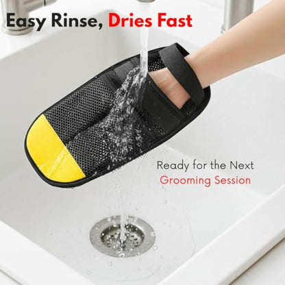 Pet Hair Remover Glove for Laundry, Couch and Grooming, Reusable Electrostatic Dog Cat Hair Removal Mitt, Lint Roller Alternative, Works on Clothes, Carpet and Car Seats