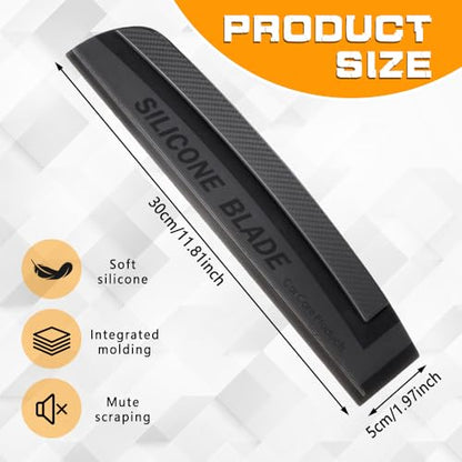 Car Window Squeegee, Silicone Rubber Car Wiper Blades are Integrated for Cleaning Windows, 11.8 Inches Water Scraper Cleaner Universal Automotive Accessories Fit for Cars, SUVs and Trucks