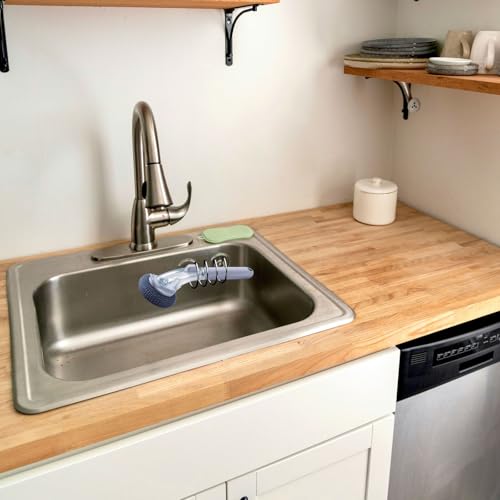 Soap Dispensing Palm Brush Holder Sink Sponge Dish Brush Holder for Kitchen Brush Dish Brush with Soap Dispenser Pot with a Traceless Suction Cup