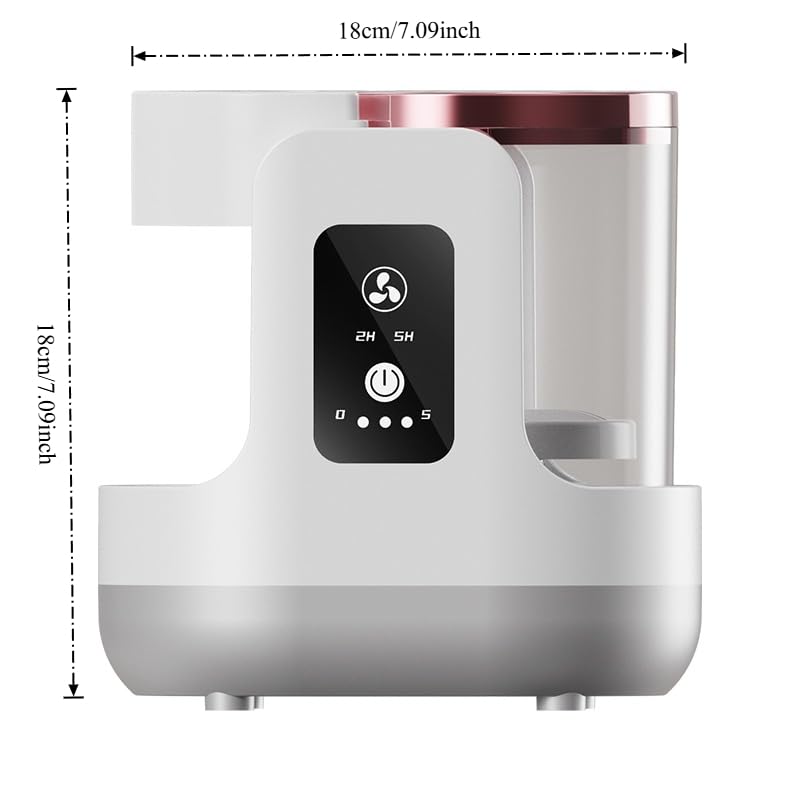 Automatic Brush Washing & Air-Drying Machine, Electric Make Up Brush Cleaner Machine, Adjustable 2H/5H Drying, Cosmetic Brushes Cleaner Tool for All Size Beauty Makeup Brush Set, White