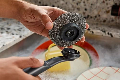 Joseph Joseph SinkTech Stainless Steel Scourer for Stubborn Stains, Replacement Heads - Pack of 2 - style: Replacement Scourers