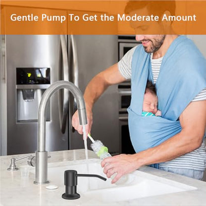 Sink Soap Dispenser, Kichen Sink SoapDispenser, 47" Extension Tube kit, Under Sink Soap Dispenser Pump, No Need More Refills （Gray-2 Pack） - color: Gray-2 Pack