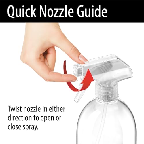 Bar5F Fine Mist Spray Bottle 16-Ounce Essential Oils, Gardening, Mild Cleaning Solutions, Pets, Plants, Cooking, Water Spray Bottle, Salon Hair Misting (2)