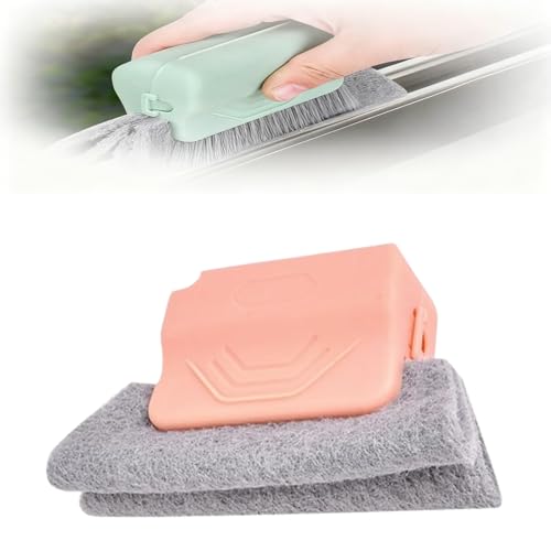 Magic Window Track Cleaner, Window Groove Cleaning Brush Hand-held Magic Windows Track Cleaner Tools Set Creative Cleaner Brushes Tools for Window lides Gaps, Sliding Door Tracks (Orange, 1pcs) - color: Orange, size: 1pcs