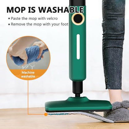 KEROMEE Steam Mop With 2 Washable Pads for Multi-floor Cleaning, High Temperature Steamer Cleaner for Sealed Hard Floors, Hardwood, Tile, Laminate