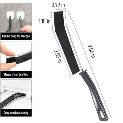 5Pcs Multi-Purpose Hard Bristle Crevice Cleaning Brush -Deep Reach Gap Cleaning Tool for Household Use -Versatile, Durable, Thin Brush to Clean Tight Spaces - Black - color: Black-5pcs